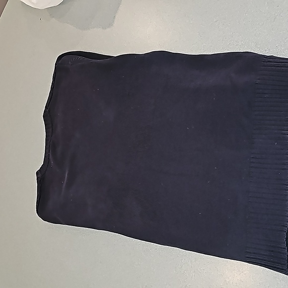 United Colors of Benetton (L) Navy Cable Knit Front Sweater - Picture 5 of 6